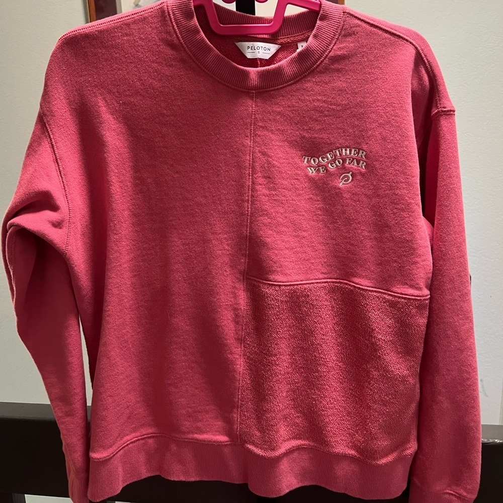 Peloton Pink Crew Neck Sweatshirt “Together We Go Far” #241
